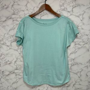 Denim & Co. Women’s T-Shirt sz M Cotton Blend Boatneck NWOT #F323